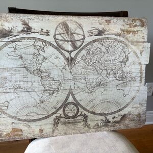 Vintage World Map Wall Art